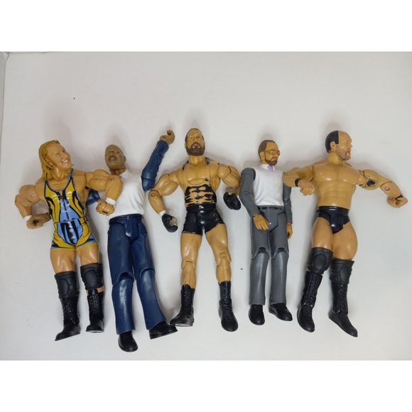 WWE Lot of 5 Action Figures 2003 2004 Gordy Long Axle Gallows Wippleman Wrestle - Picture 1 of 10